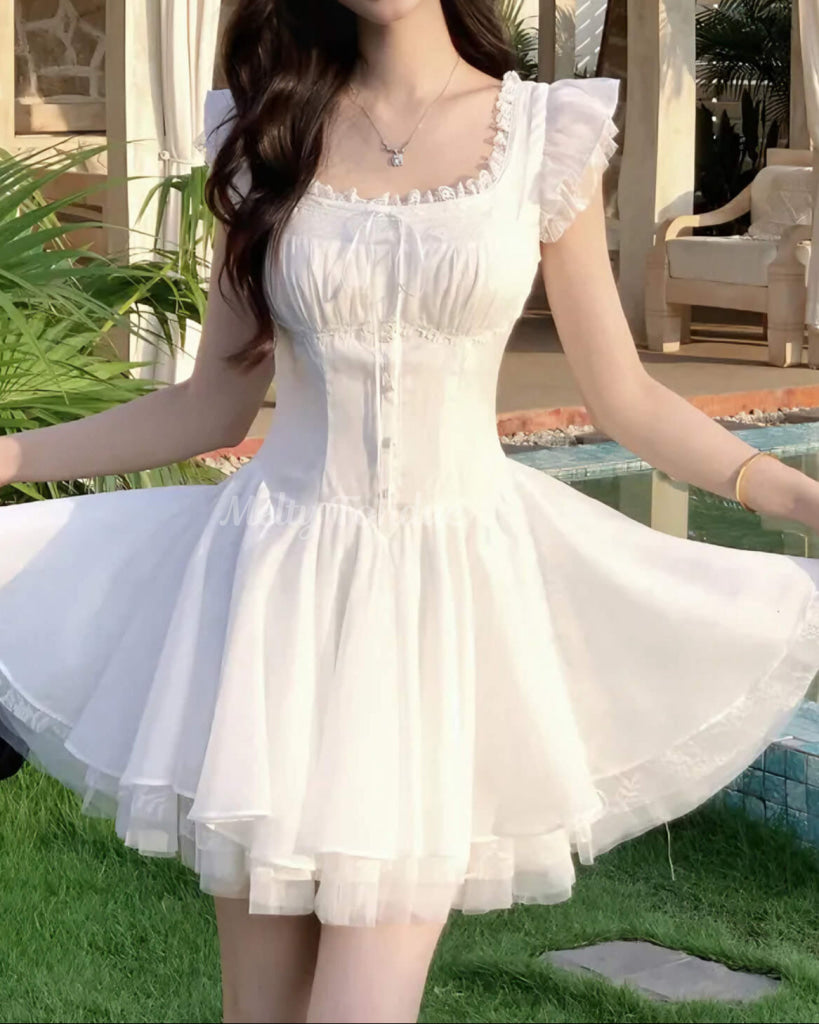 きらめく夢のティアラワンピース(全2色)