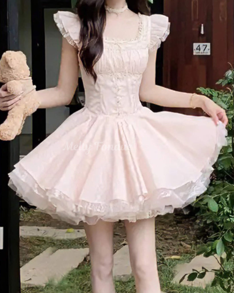 きらめく夢のティアラワンピース(全2色)