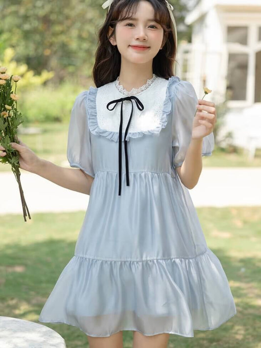 馬車に乗り込む少女の夢ワンピース