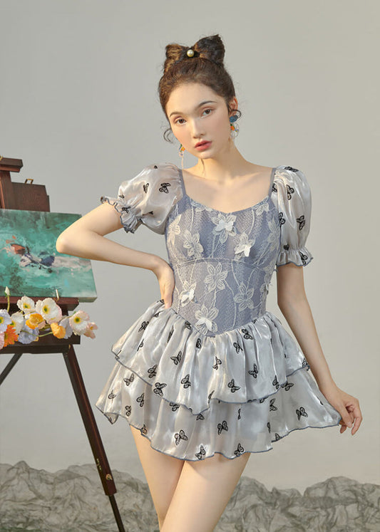 夢みるレースと蝶の水着