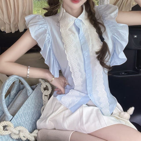 魔法使いの休日トップス(全2色) ライトブルー