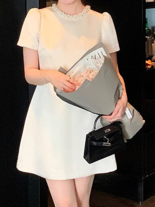 お呼ばれパーティーの主役ワンピース(全2色) ホワイト