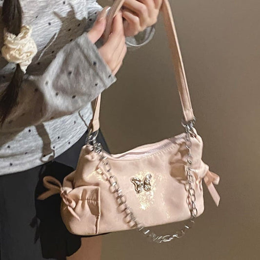 パーティーに出掛ける内緒のリボンバッグ(全4色) ピンク