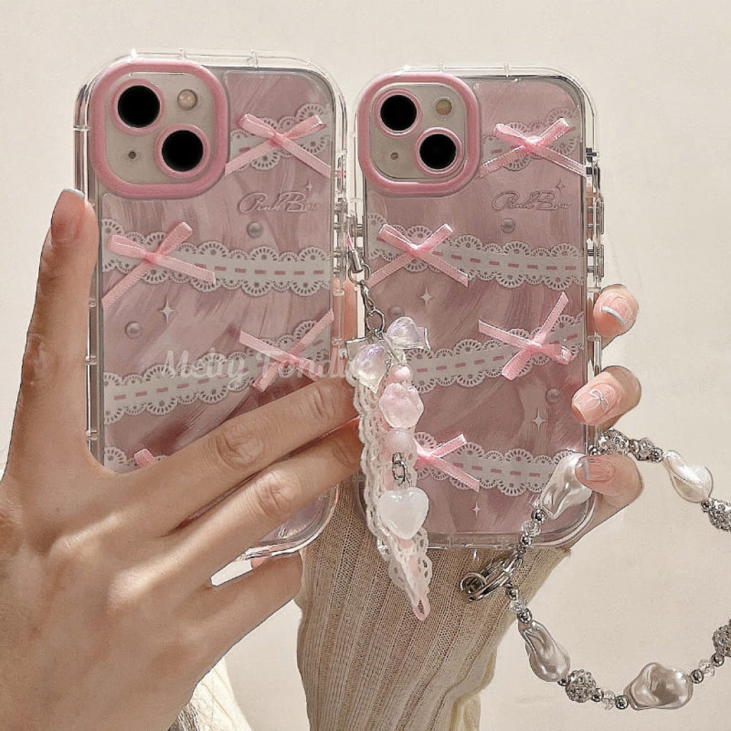 リボンで飾った大好きの魔法Iphoneケース(全2種)
