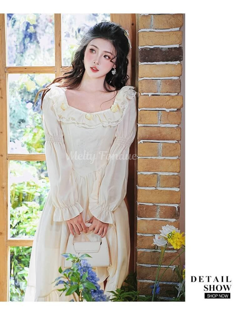 花咲く陽だまりの庭ワンピース