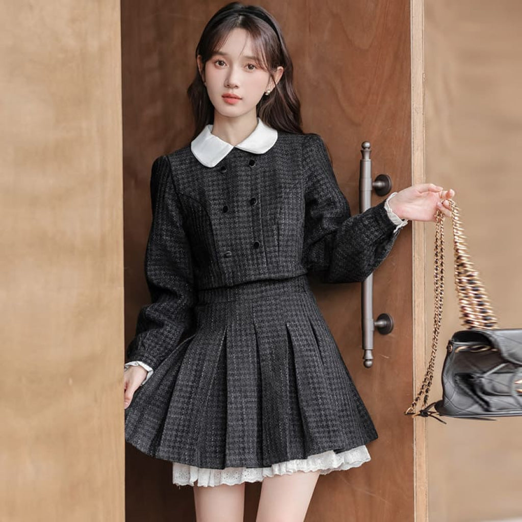 【未使用・定価約6万】コンテ conte シルク バンドカラー ロングワンピース 公式】【上品にときめく】黒猫と内緒話ワンピース - プリンセス