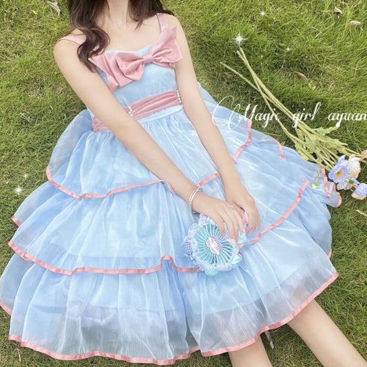 シュガーリープリンセスワンピース ライトブルー