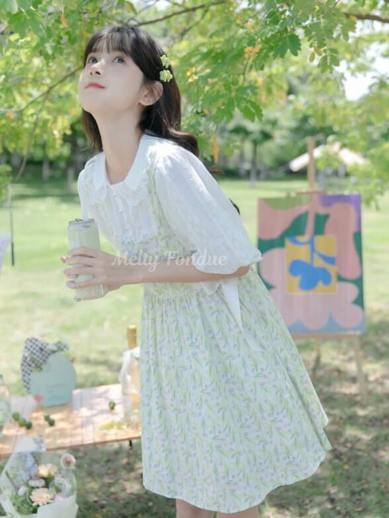 そよ風の声を聞く草木のワンピース