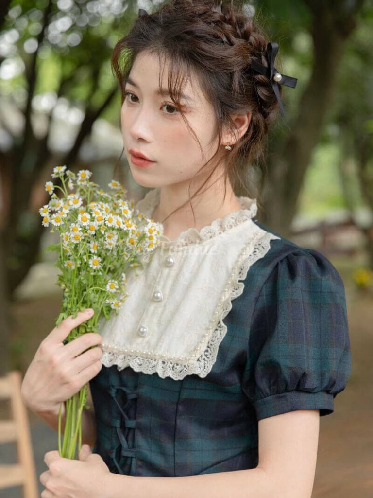 庭先のお嬢様ワンピース