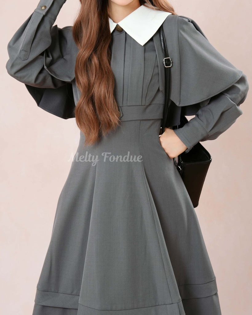 【一枚で主役級】午後の散歩道を歩くプリンセスワンピース