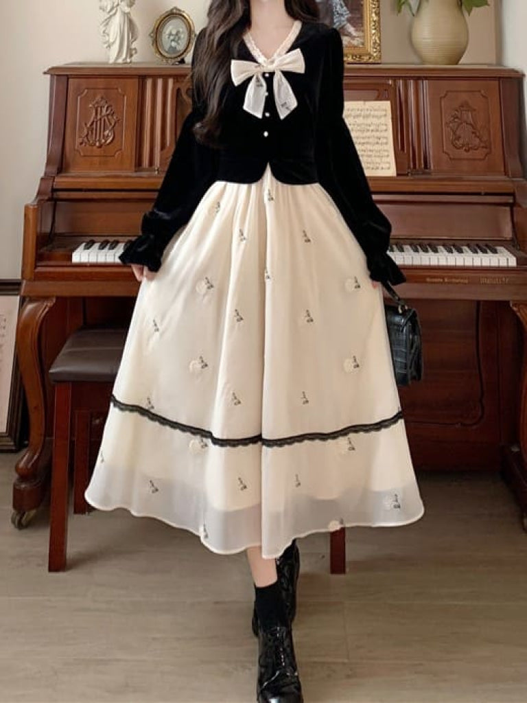 公式】【一枚で主役に】花束抱えた丘の上ワンピース - プリンセス