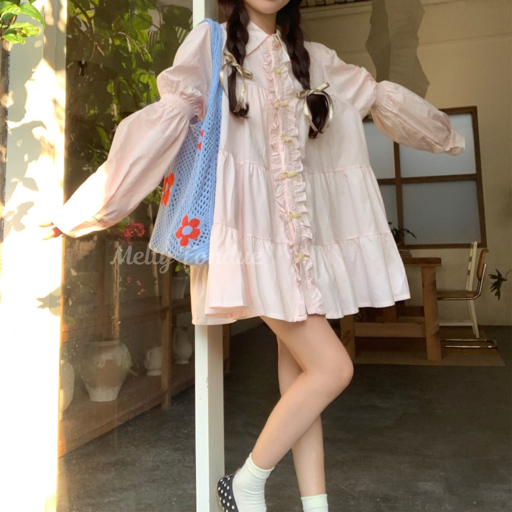 優しく包み込むわたあめワンピース(全2色)