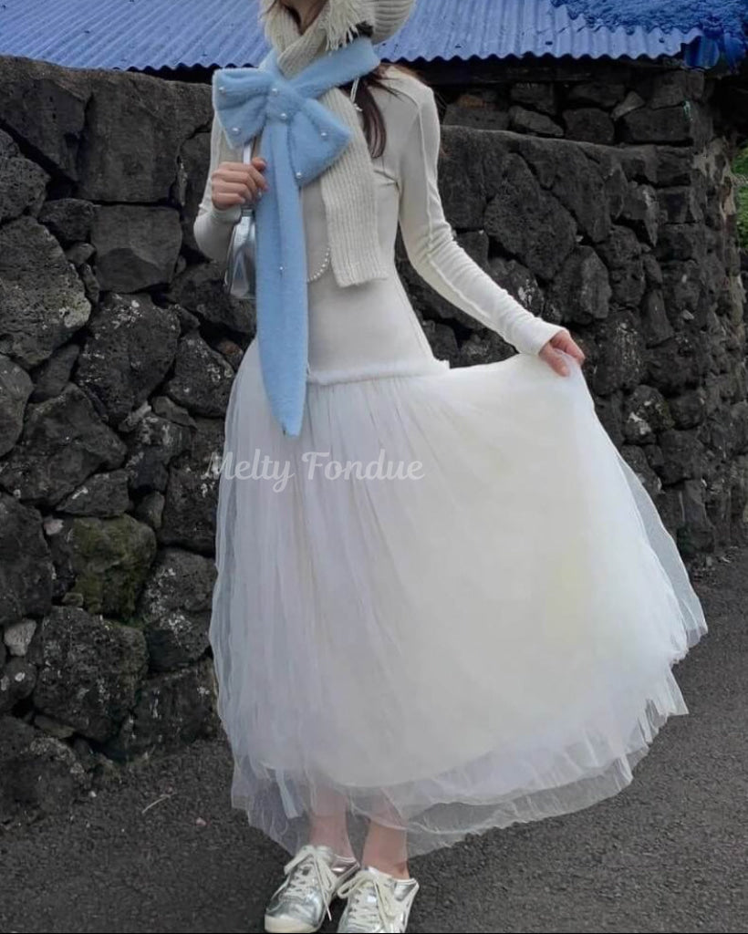 ときめきを包むリボンマフラー