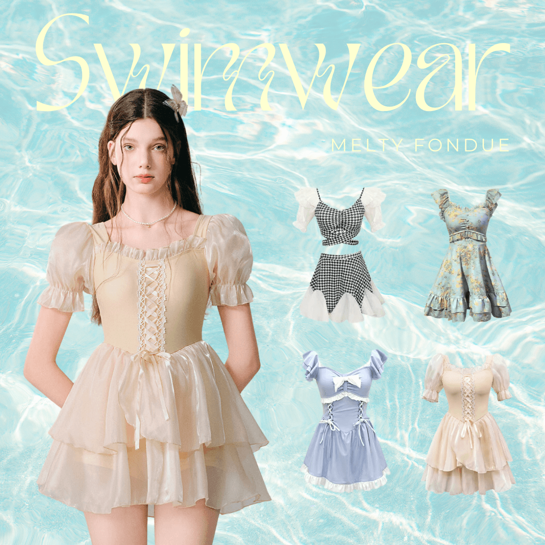 【洋服風】可愛いのに露出少なめ♡洋服風ガーリー水着で夏を満喫！｜2025夏