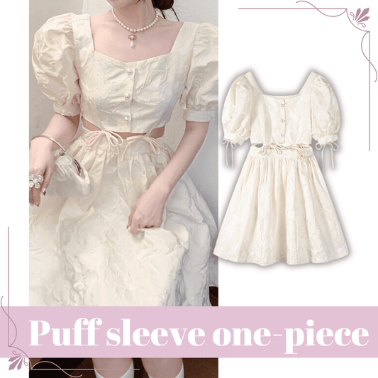 夏におすすめのパフスリーブ半袖ワンピース特集♡可愛いガーリーコーデが叶う