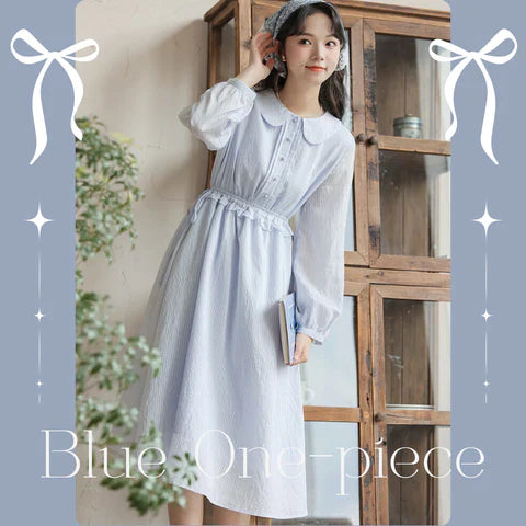 春に着たい♡ブルーワンピース