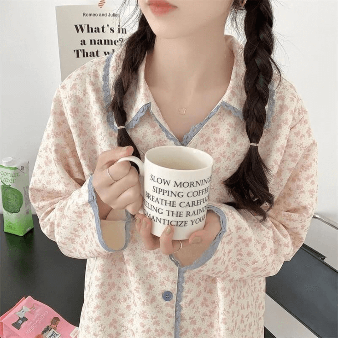 【2点セット】小さな庭のフローラルルームウェア