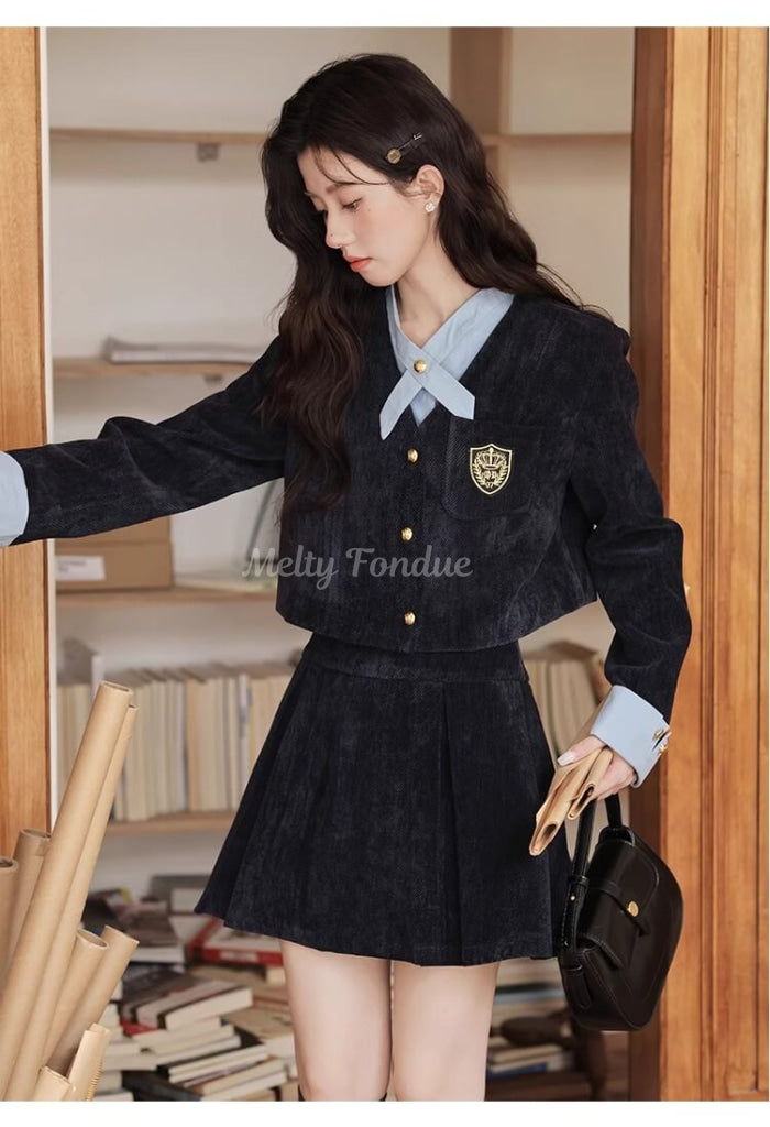 【2点セット】静寂の図書室で微笑むブルームーンセットアップ