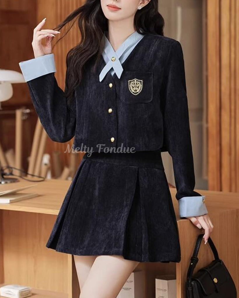 【2点セット】静寂の図書室で微笑むブルームーンセットアップ