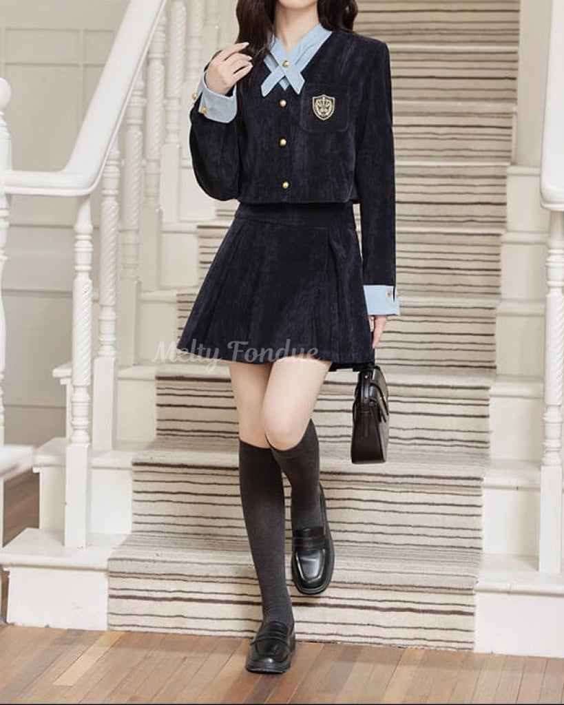 【2点セット】静寂の図書室で微笑むブルームーンセットアップ