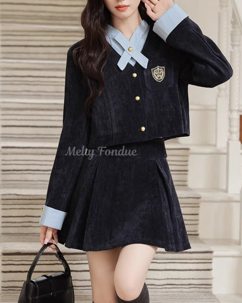 【2点セット】静寂の図書室で微笑むブルームーンセットアップ