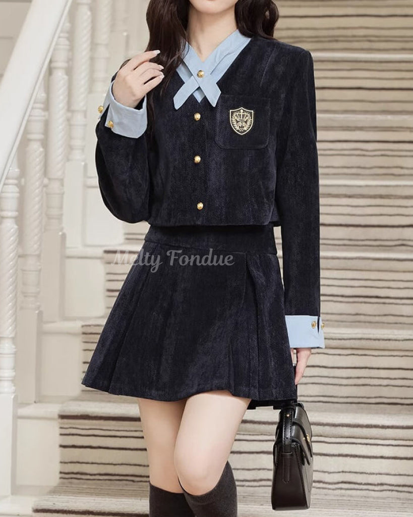 【2点セット】静寂の図書室で微笑むブルームーンセットアップ