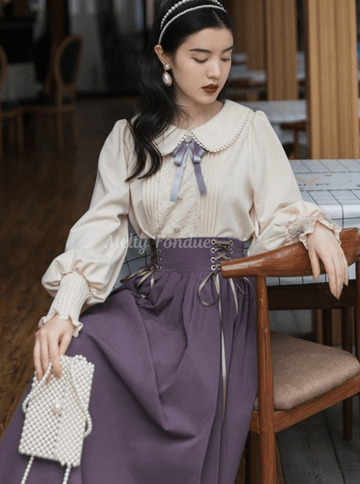 公式】【2点セット】お忍びトップスとお嬢様の休日スカート（全3色