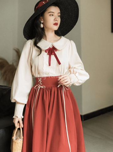 公式】【2点セット】お忍びトップスとお嬢様の休日スカート（全3色