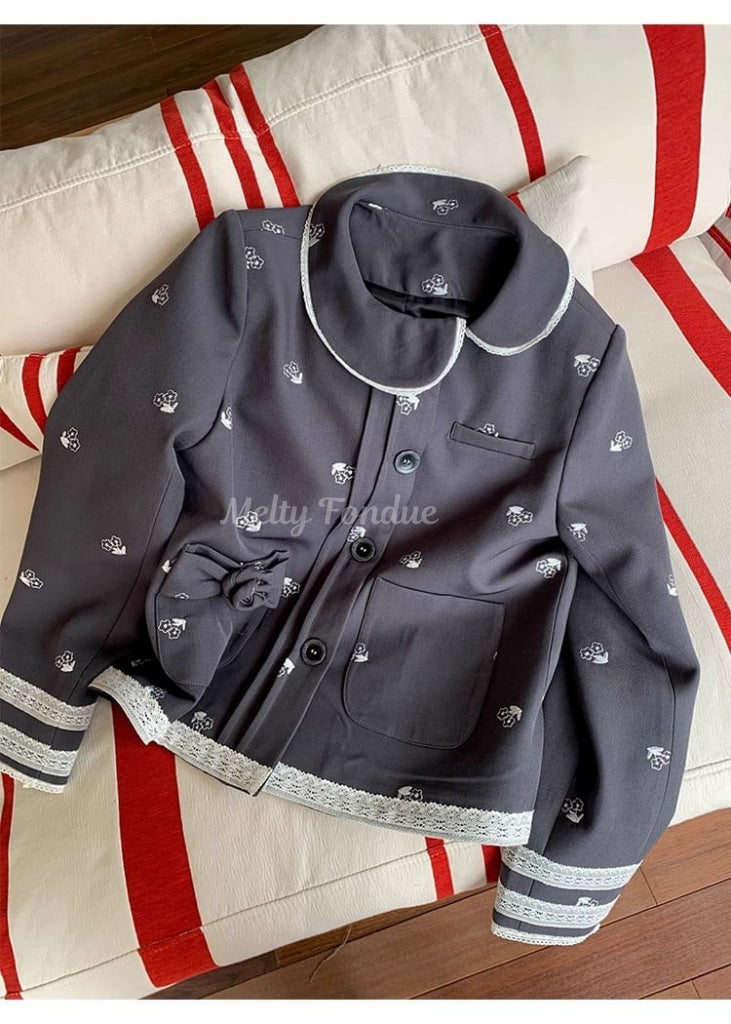 【2点セット】静かな午後と夢見るお花柄セットアップ