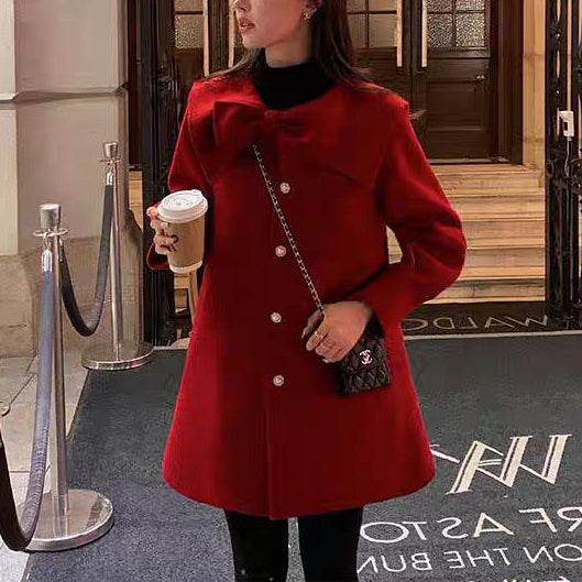 《新色追加》【着心地ゆったり】おめかしデートのワンピースコート（全5色）