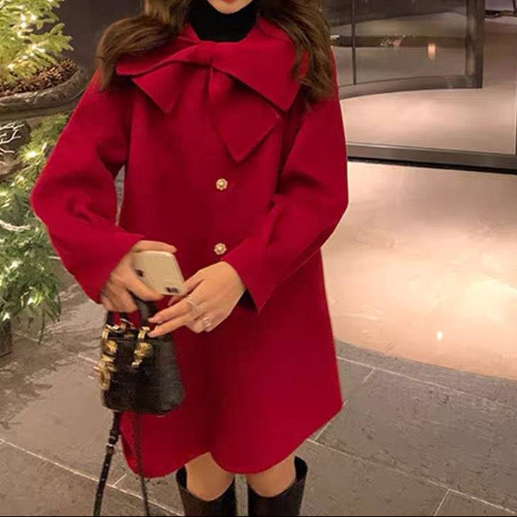 《新色追加》【着心地ゆったり】おめかしデートのワンピースコート（全5色）