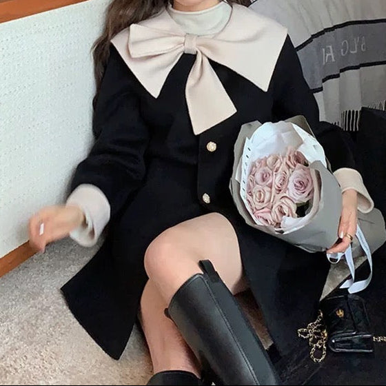 《新色追加》【着心地ゆったり】おめかしデートのワンピースコート（全5色）