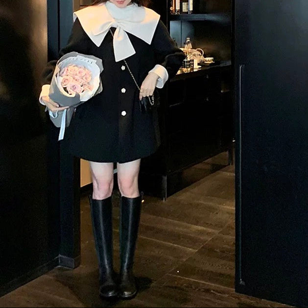 《新色追加》【着心地ゆったり】おめかしデートのワンピースコート（全5色）