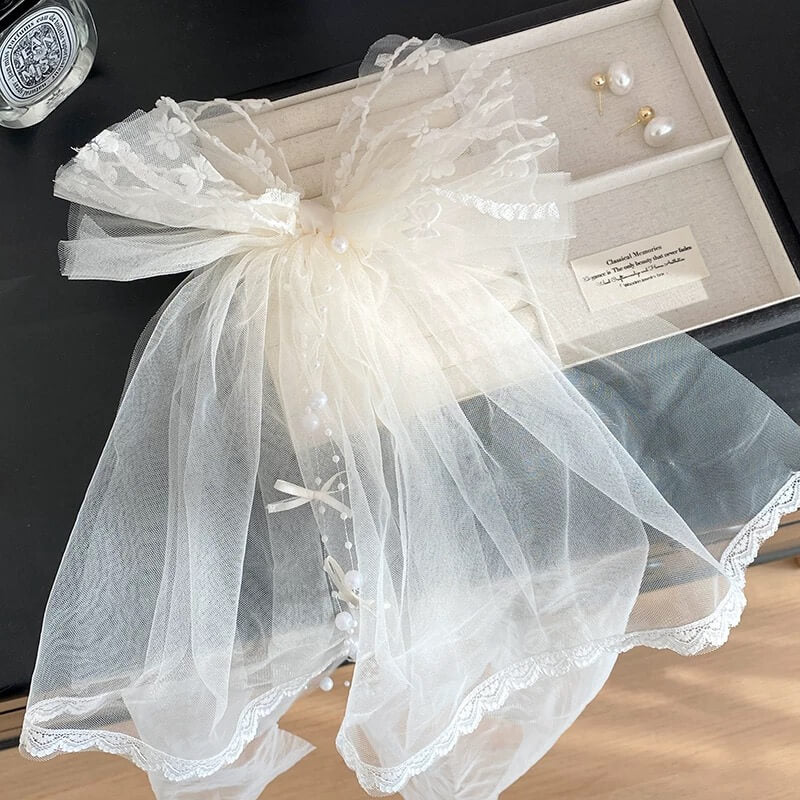 星降る夜のヴェールへアクリップ