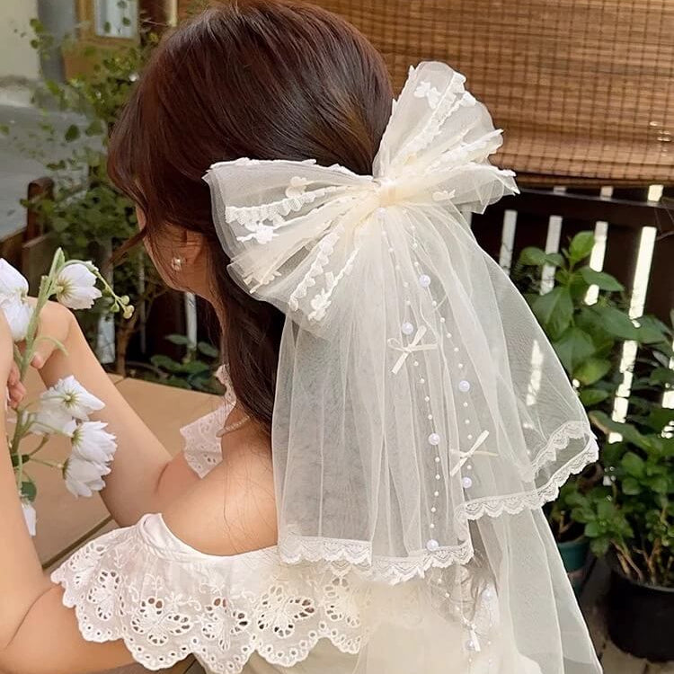 星降る夜のヴェールへアクリップ