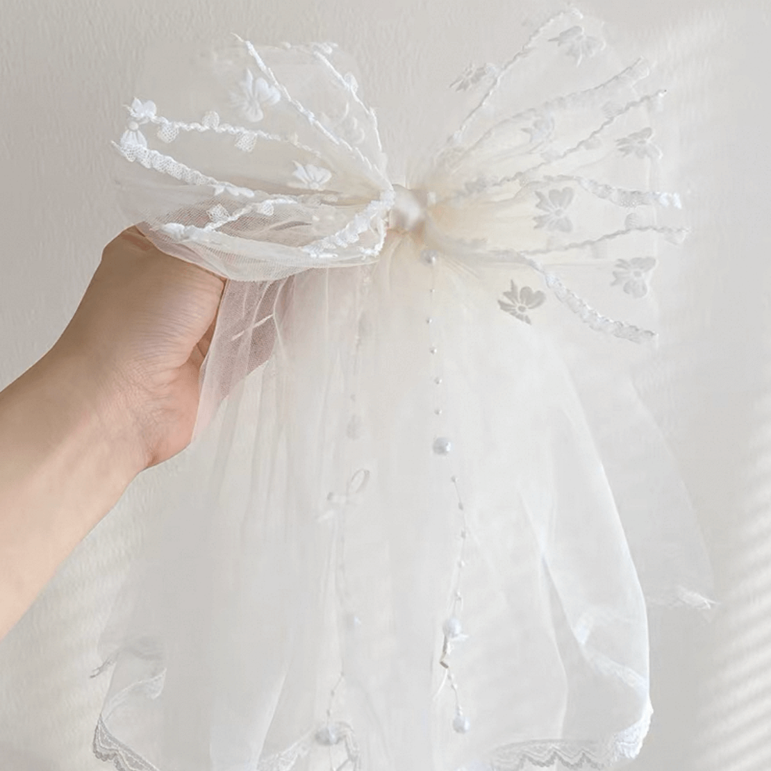 星降る夜のヴェールへアクリップ