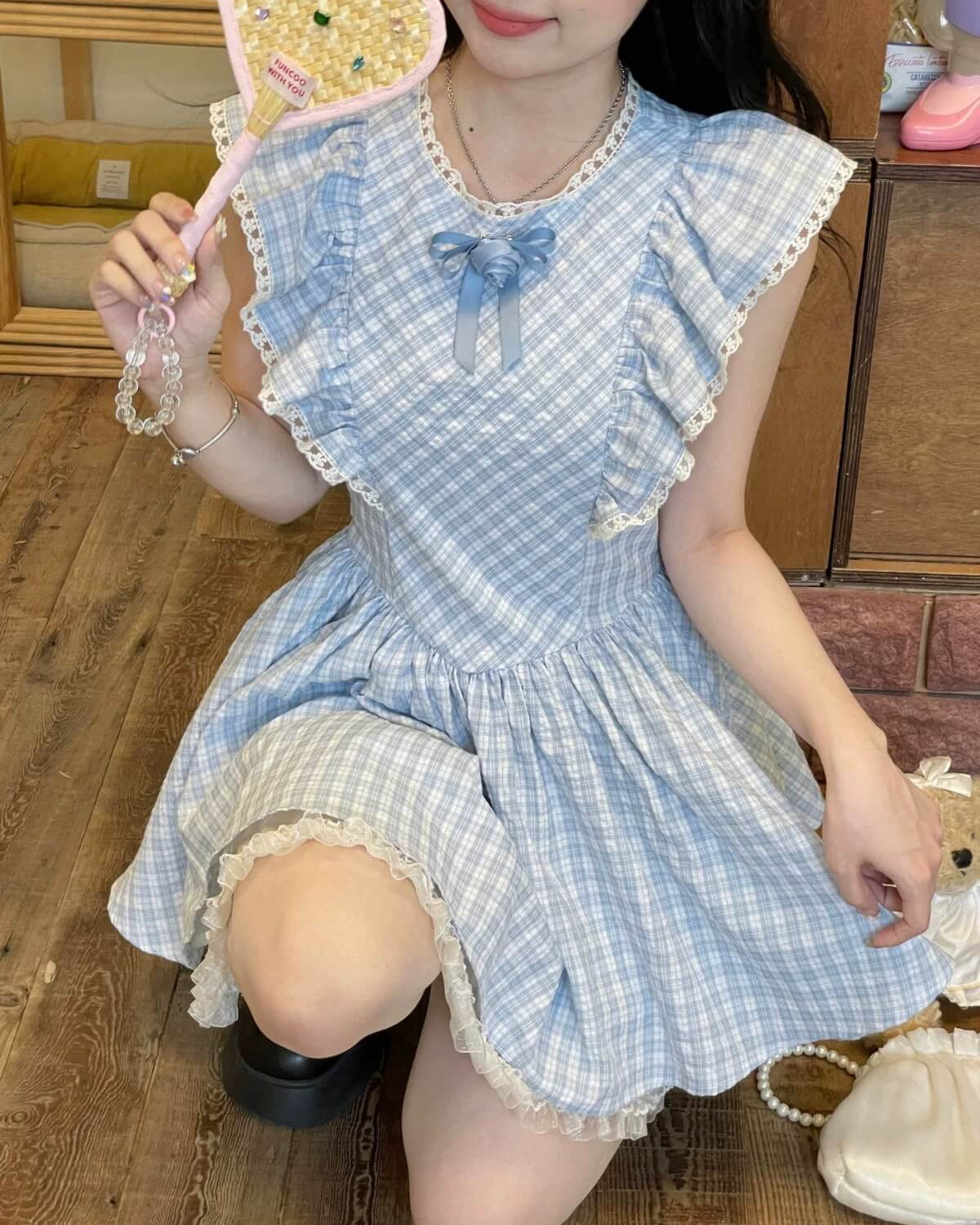 《爽やかな可愛さ》青空に恋するプリンセスの休日ワンピース