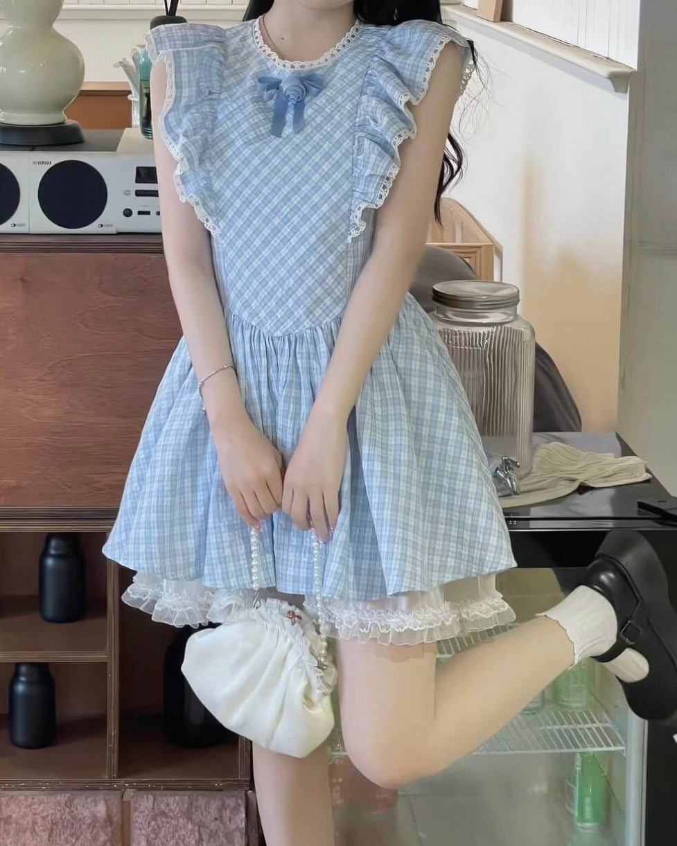 《爽やかな可愛さ》青空に恋するプリンセスの休日ワンピース