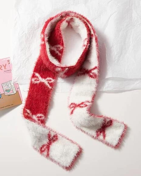 【1枚で2色楽しめるリバーシブル仕様】夢みる冬のメロディーマフラー（全3色）