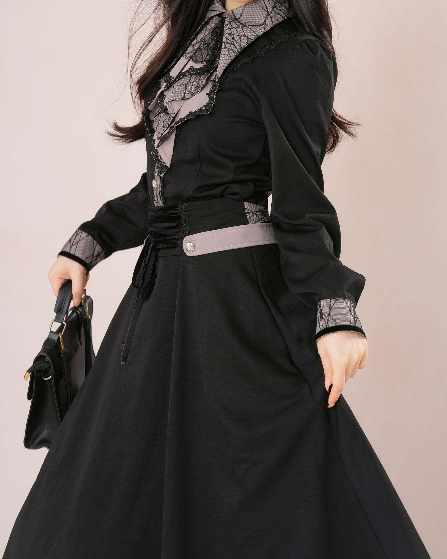 【2点セット】《クラシカルに、美しく。》静寂をまとう黒の舞踏会セットアップ