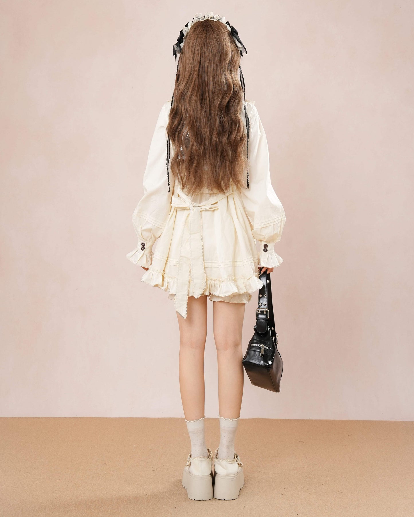 【ワンピースとペチコートの2点セット】夢見る天使のティアードワンピース（全2色）