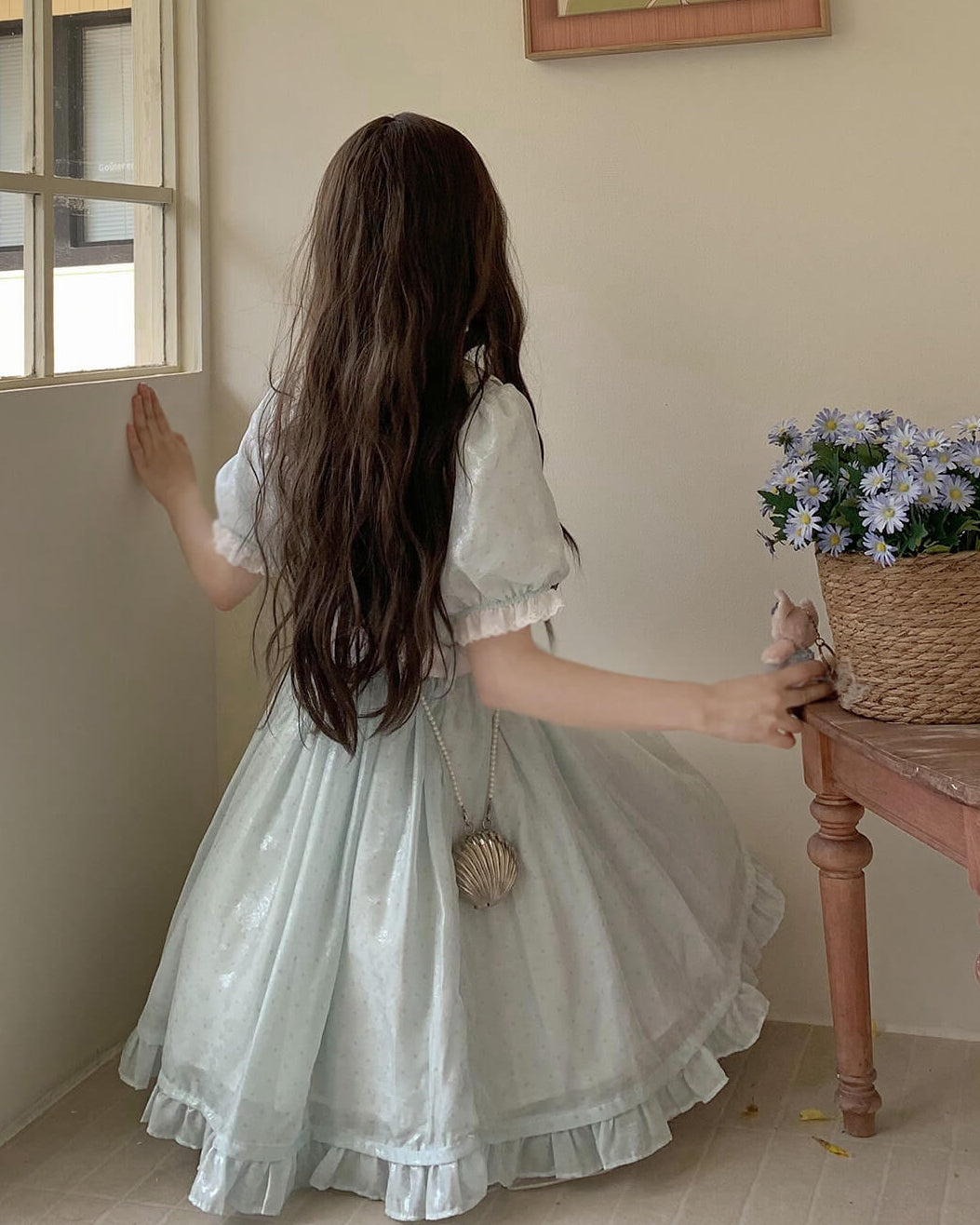 《儚げガーリー》花咲く午後のティーパーティーワンピース