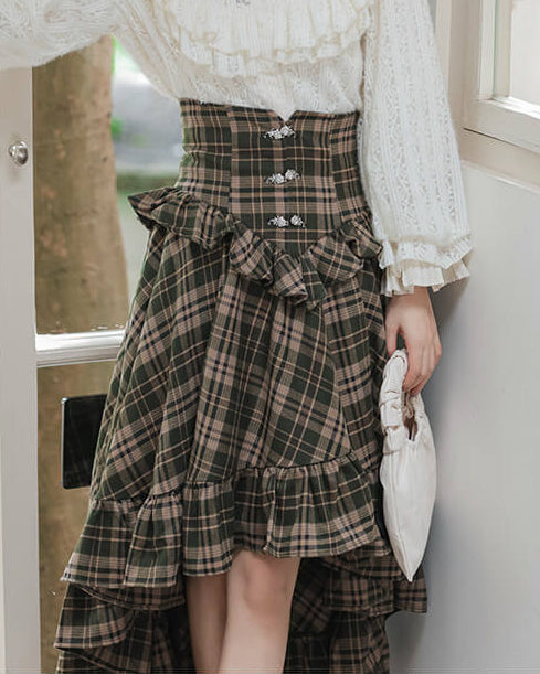 【歩くたびふわっと広がるアシンメトリー】木漏れ日に揺れるフェアリーテイルスカート