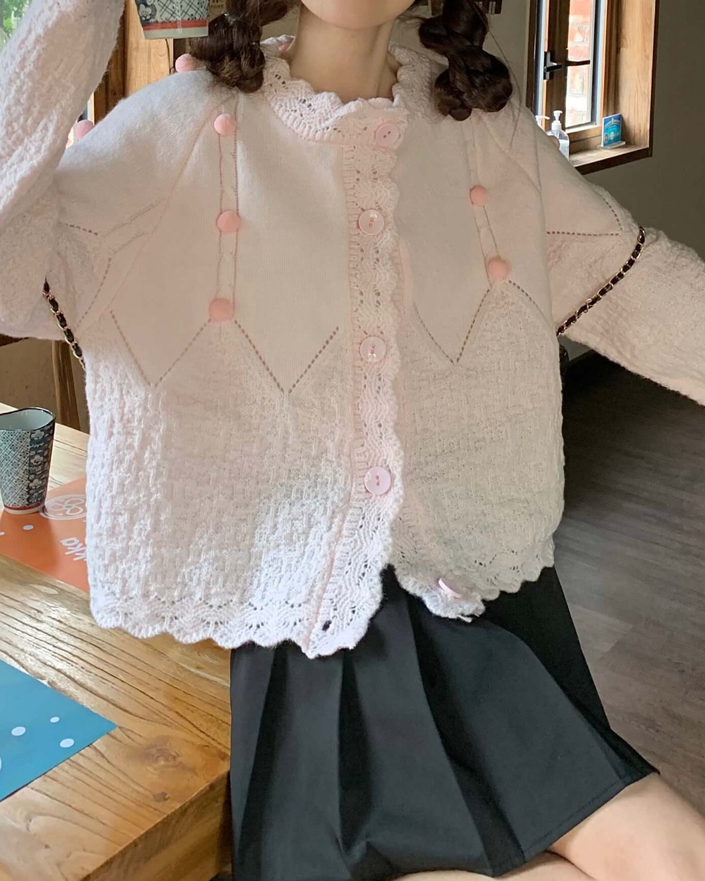 【ふわふわニット】夢見るパティシエの休日カーディガン（全3色）