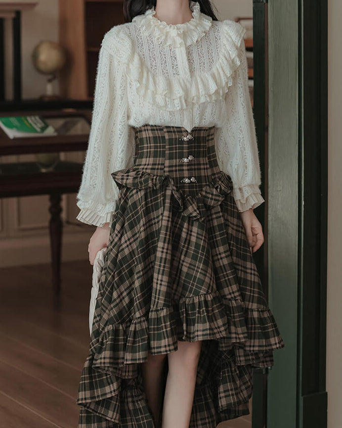 【歩くたびふわっと広がるアシンメトリー】木漏れ日に揺れるフェアリーテイルスカート