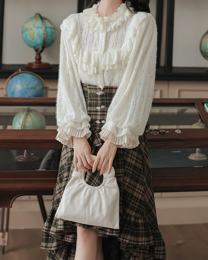 【歩くたびふわっと広がるアシンメトリー】木漏れ日に揺れるフェアリーテイルスカート