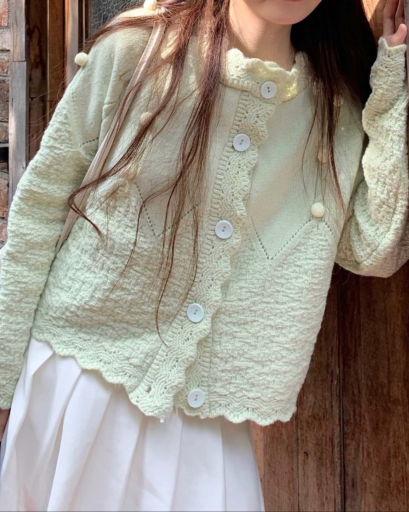 【ふわふわニット】夢見るパティシエの休日カーディガン（全3色）