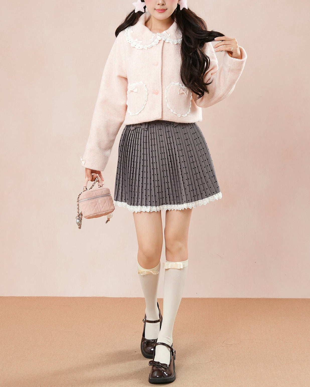 【"かわいい"をぎゅっと詰め込みました】心ときめく淡雪のハートコート