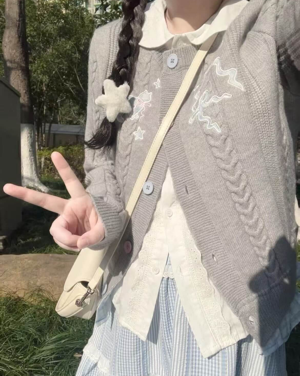 【ふわっとガーリー】リボンと甘い約束カーディガン（全3色）