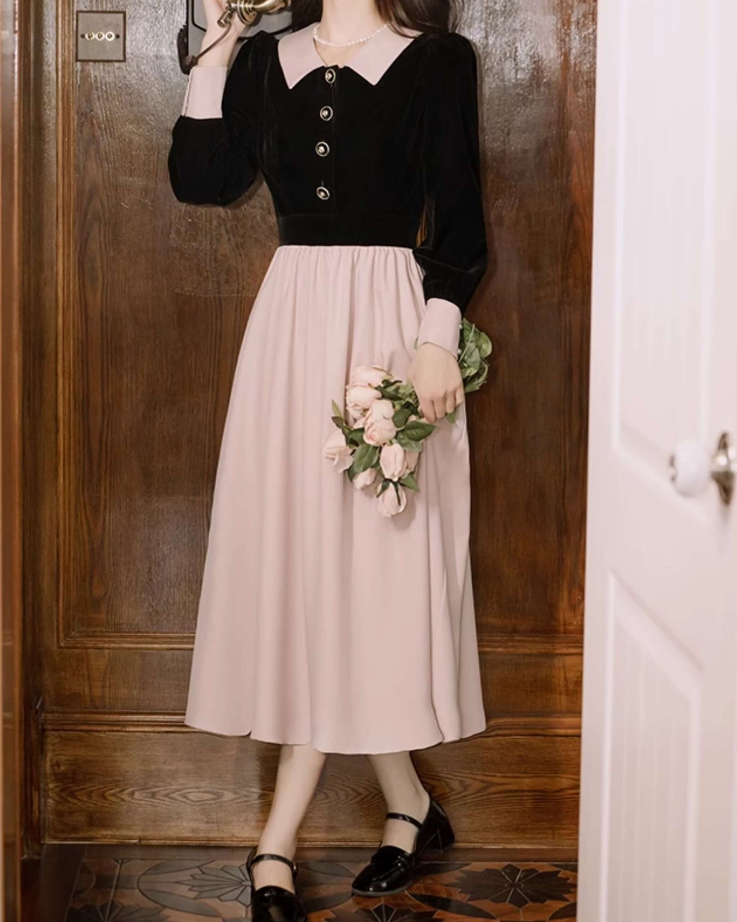 《特別な日に着たい上品な一枚》王宮のお庭で待ち合わせワンピース